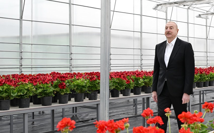 Ильхам Алиев ознакомился со строительством Экологического паркового комплекса в Гяндже