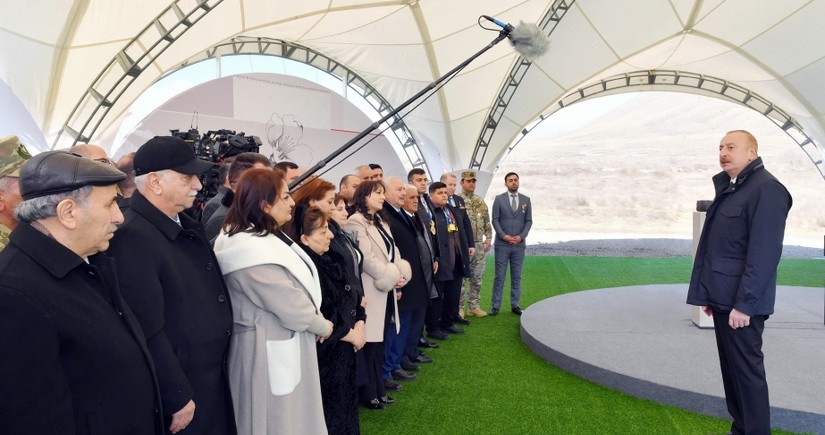 Azərbaycan Prezidenti: Günahsız Xocalı qurbanlarının qisasını döyüş meydanında aldıq
