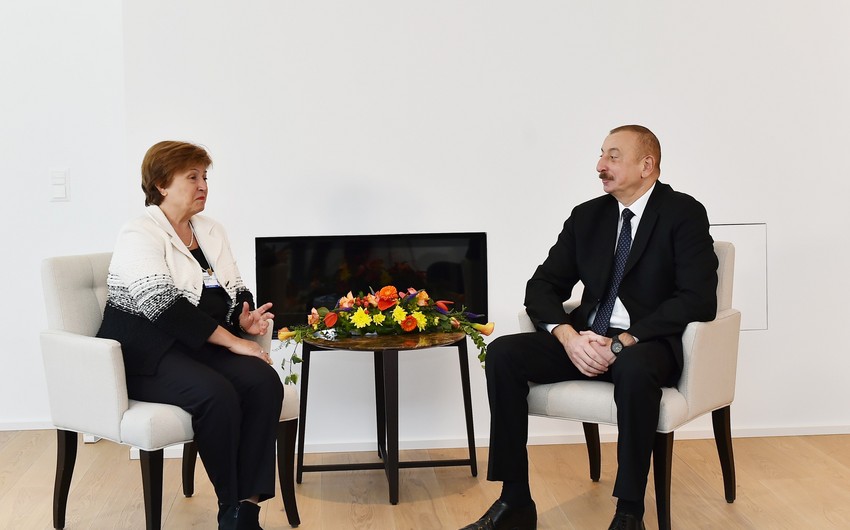 President Ilham Aliyev met with Chief Executive Officer for World Bank in Davos