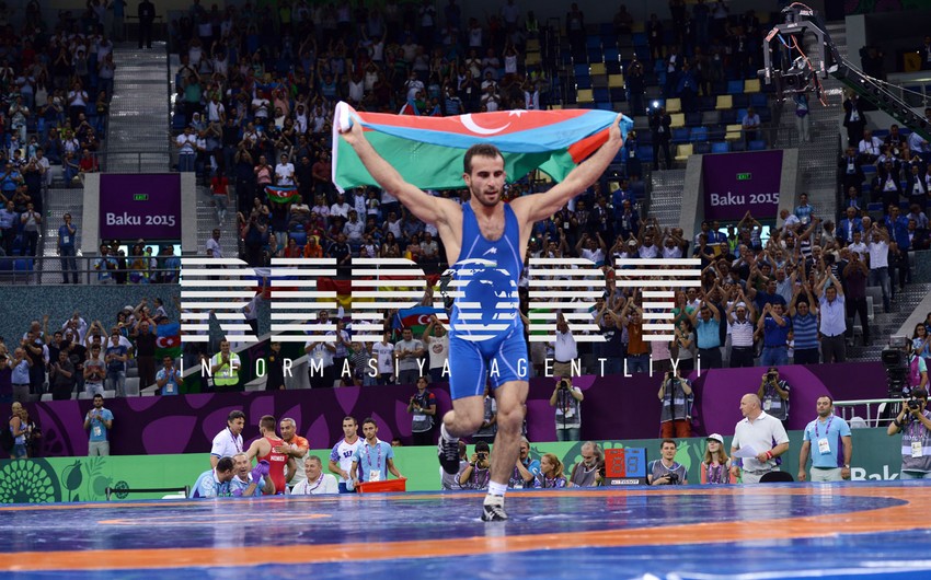 Azərbaycanın daha bir güləşçisi Avropa Oyunlarında qızıl medal qazanıb