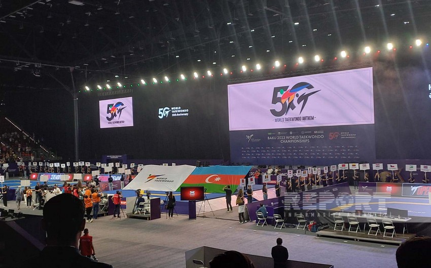 President Ilham Aliyev, First Lady Mehriban Aliyeva attending opening ceremony of 26th World Taekwondo Championships in Baku