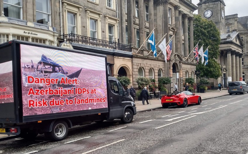 Awareness campaign on Armenian mine terror against Azerbaijan held in Edinburgh 