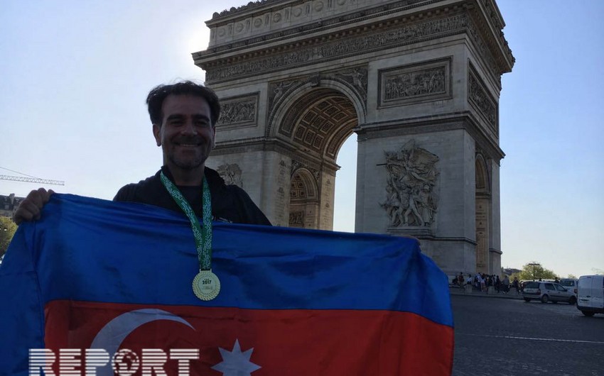 Azərbaycanlı atlet Parisdə 41-ci beynəlxalq qaçış marafonunda iştirak edib - FOTO