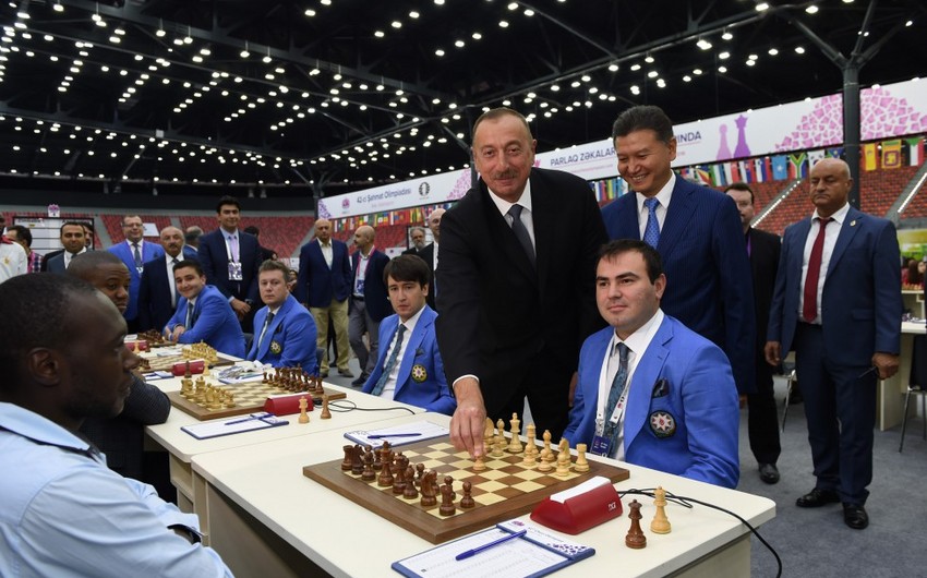 С участием президента Ильхама Алиева стартовал первый тур 42-ой Всемирной шахматной олимпиады