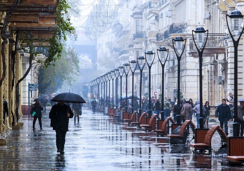 Дождливая погода в Азербайджане сохранится и завтра 