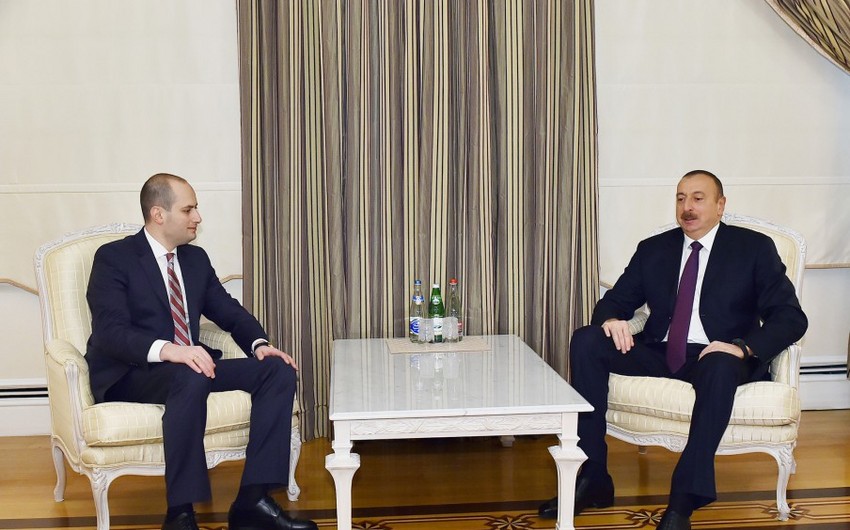 Президент Ильхам Алиев принял министра иностранных дел Грузии