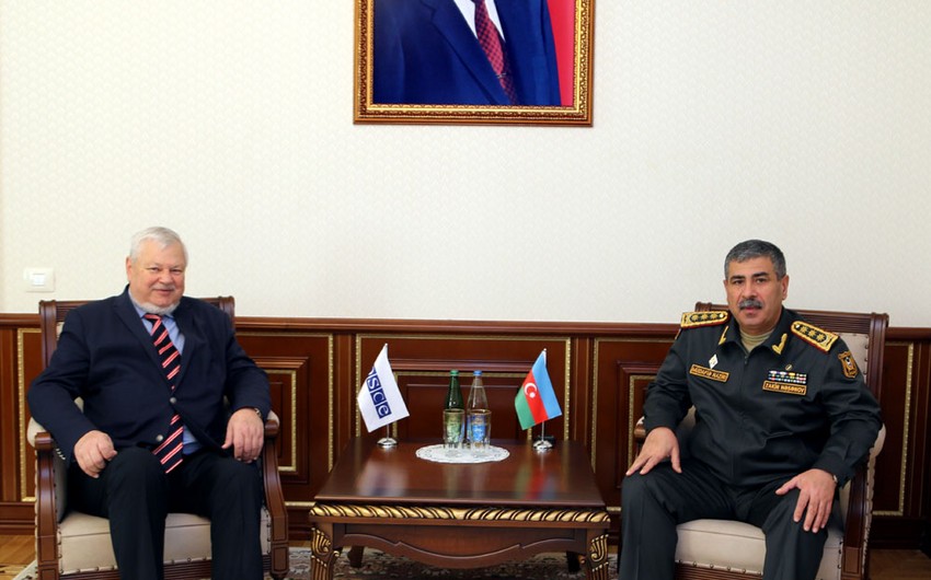 Azerbaijani Defense Minister meets with OSCE CiO's Personal Representative