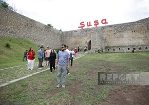 International travelers visit Shusha