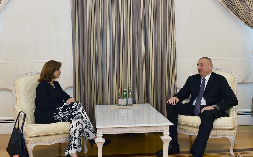 Президент Азербайджана Ильхам Алиев принял министра иностранных дел Колумбии