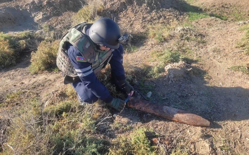 В Хызы найден реактивный снаряд