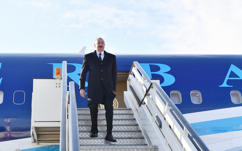 President of Azerbaijan Ilham Aliyev arrives in Serbia for working visit