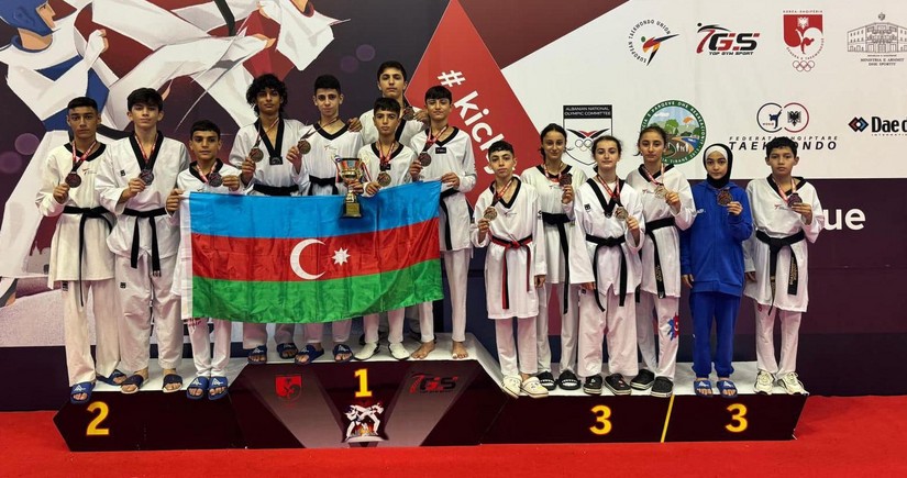 Azərbaycan taekvondoçuları Albaniyada 14 medal qazanıblar