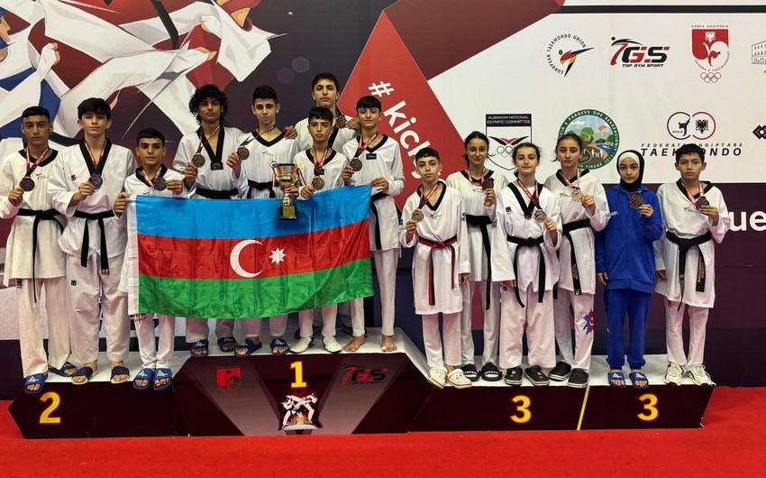 Azərbaycan taekvondoçuları Albaniyada 14 medal qazanıblar