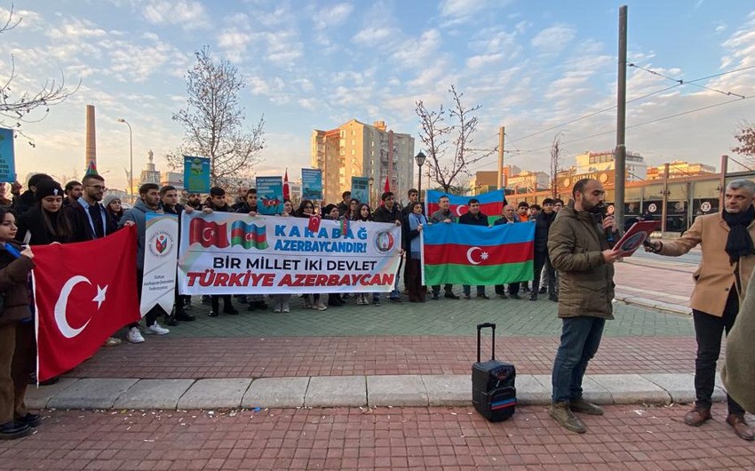 Eskişehirdəki soydaşlarımız Qarabağdakı ekoterrora son qoyulmasını tələb ediblər