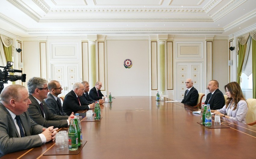 President Ilham Aliyev received delegation led by head of Swiss Federal Department of economic affairs, education and research