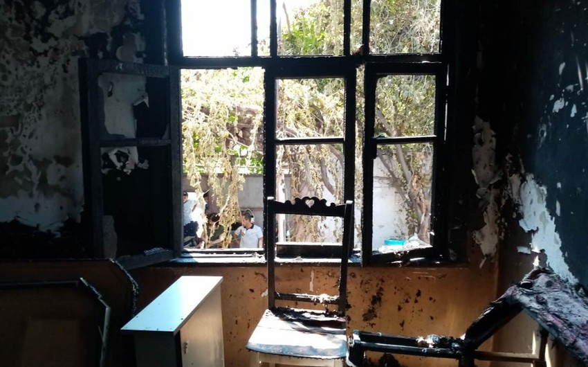 Сильный ветер в Барде привел к пожару в двухэтажном доме - ФОТО
