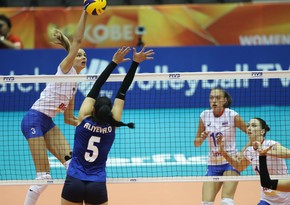 Azerbaijan women's volleyball team loses to Russia