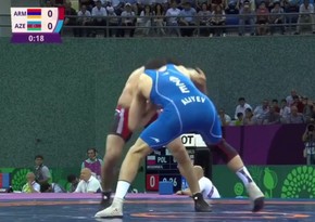 Azerbaijani wrestler defeats Armenian athlete - VIDEO