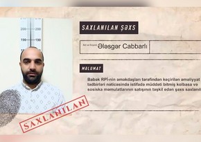 Naxçıvanda istifadə müddəti bitmiş kolbasa və sosiska satışı ilə məşğul olan şəxs saxlanılıb