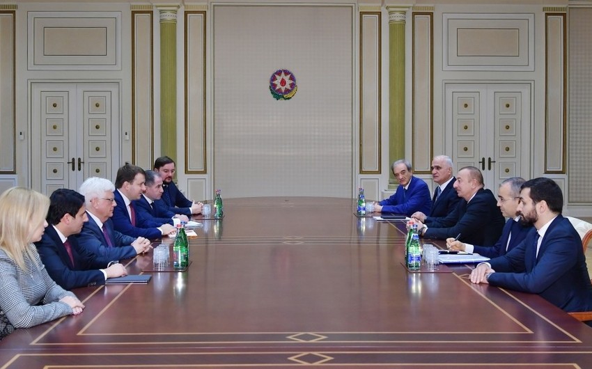 President Ilham Aliyev received delegation led by Russian minister of economic development