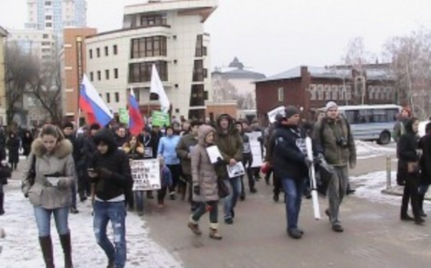 Unknown persons attacked participants of march in memory of Nemtsov in Voronezh