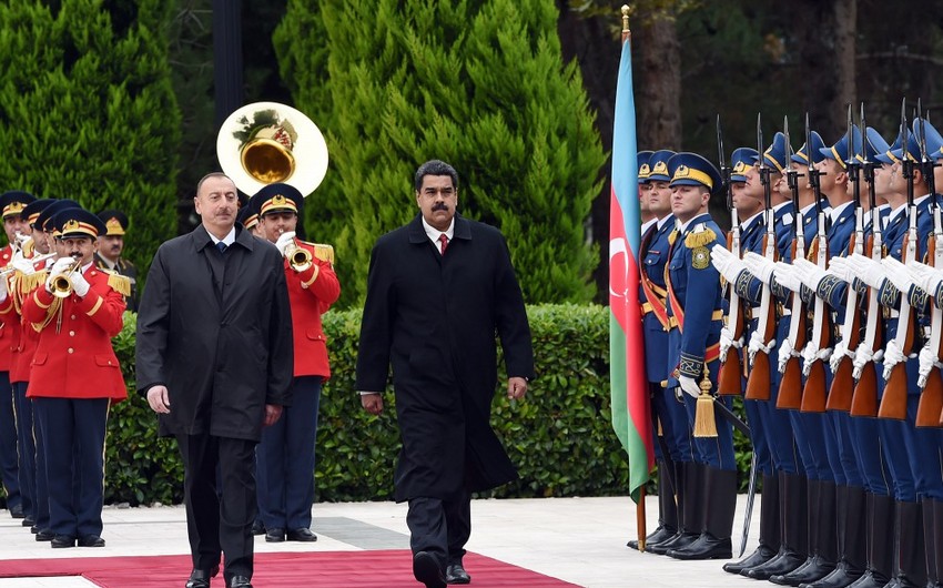 Azerbaijan holds official welcoming ceremony for Venezuelan President Nicolas Maduro