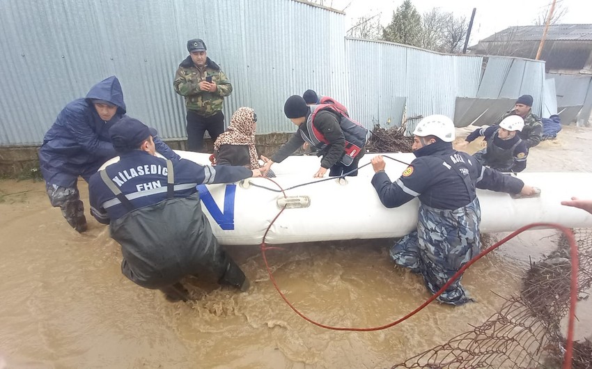 Masallı və Cəlilabada yağan intensiv yağışlar nəticəsində 146 nəfər təxliyə edilib