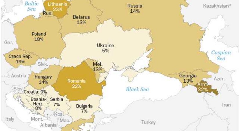 Антисемитизм в мире карта