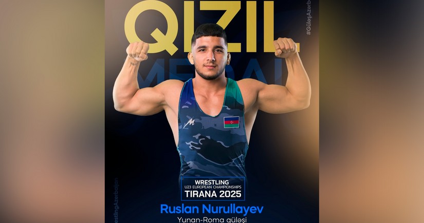 Azərbaycanın yunan-Roma güləşçisi Avropa çempionatında qızıl medal qazanıb 