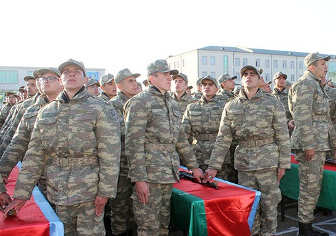 В Азербайджанской Армии состоялась церемония принятия Военной присяги 