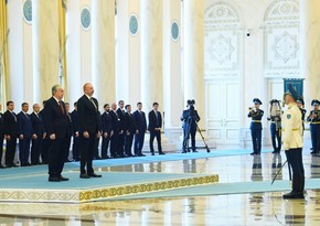 В Астане состоялась церемония официальной встречи президента Ильхама Алиева