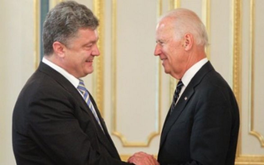 Ukraine’s President and US Vice-President discuss situation in Eastern Ukraine