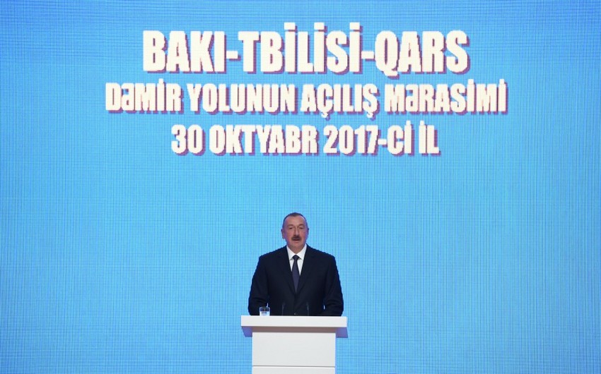 Prezident İlham Əliyev: BTQ-nin tikintisi Azərbaycan, Türkiyə, Gürcüstan arasındakı dostluğun, qardaşlığın nəticəsidir