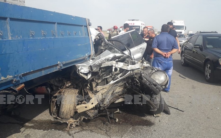 Three killed in rear-end car-truck collision in Azerbaijan's Kurdamir