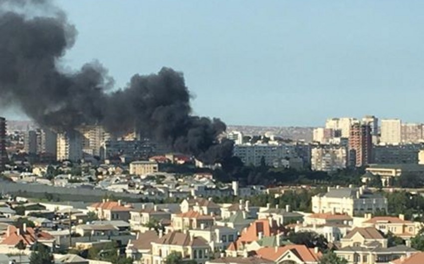 В Баку произошел сильный пожар - ВИДЕО