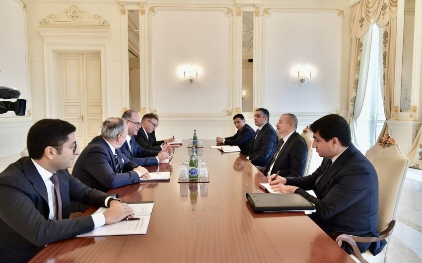 President Ilham Aliyev received delegation led by Austrian minister for transport, innovation and technology