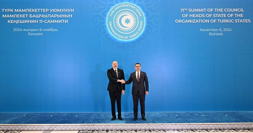 President Ilham Aliyev participating in 11th Summit of Heads of State of Organization of Turkic States in Bishkek