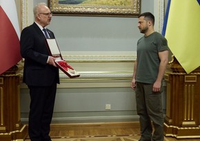 President of Latvia presents Zelenskyy with highest military award 