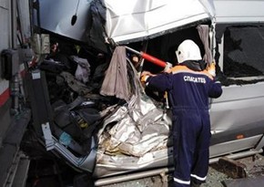 Nine Azerbaijanis injured in road accident in Russia - VIDEO