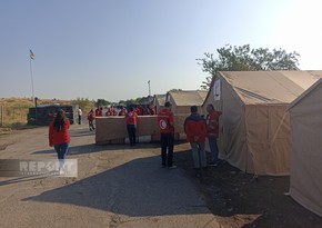 Food cargo sent from Baku for Armenians waiting on Aghdam-Khankandi road for 2 days