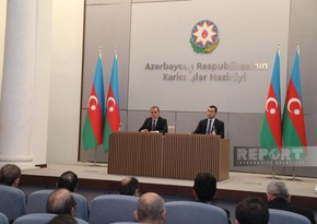 Azerbaijan's Foreign Minister Bayramov briefs foreign diplomats on situation on Shusha-Khankandi road