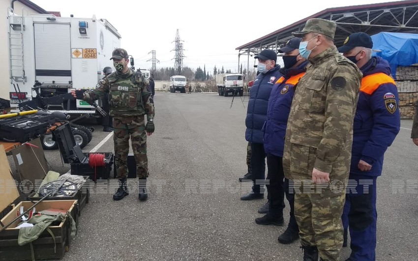 Azerbaijani, Russian mine detectors begin joint training in Agdam