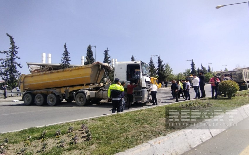 Yevlaxda 2 yük və 2 minik avtomobilinin iştirakı ilə zəncirvari qəza olub