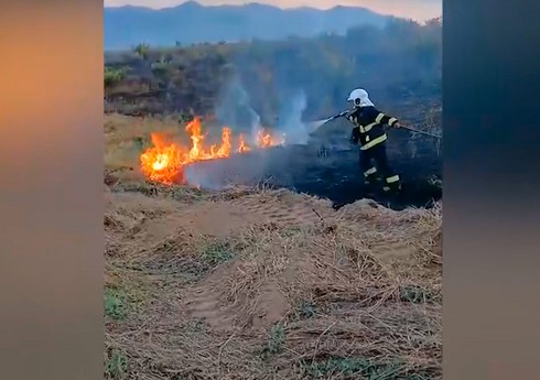 В одном из сел Зангиланского района произошел пожар