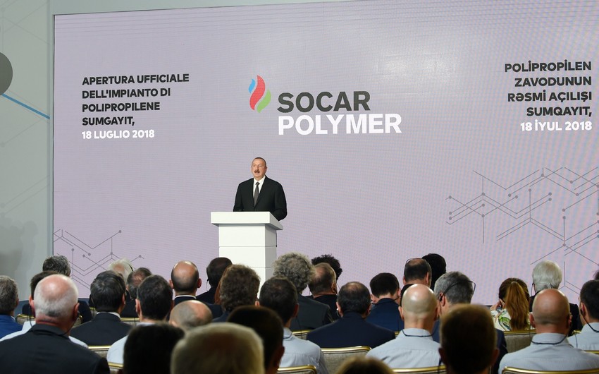 Prezident: “SOCAR Polymer” layihəsi çərçivəsində inşa edilən Polipropilen Zavodunda 500-dən çox yeni iş yeri yaradılacaq”