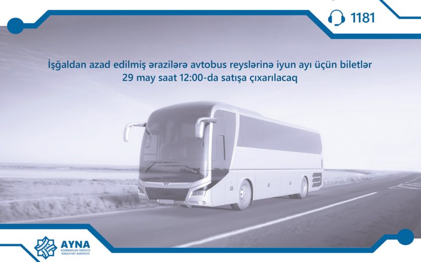 Билеты на автобусные рейсы в Карабах на июнь поступят в продажу