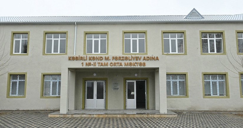 Beyləqanın Kəbirli kəndində məktəb üçün inşa edilən əlavə binada 320 şagird təhsl alacaq
