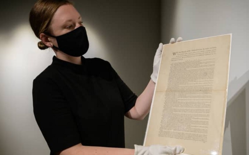 Early copy of US Constitution sold at Sotheby’s