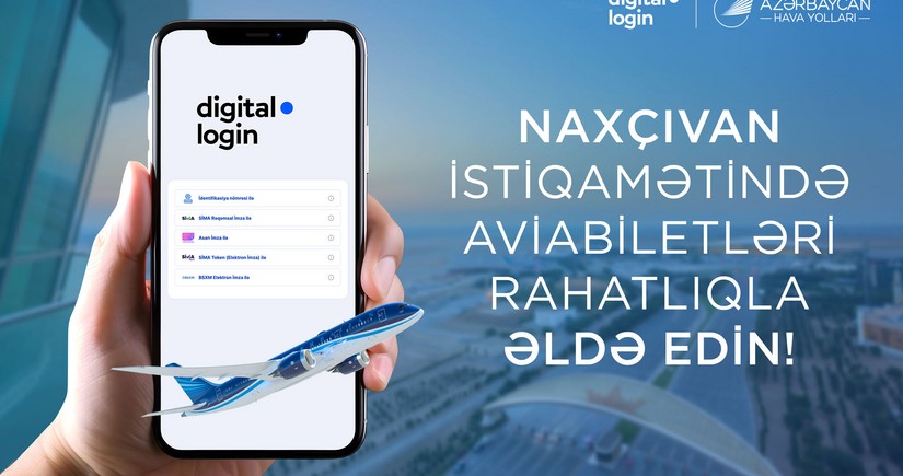 Innovation en route Nakhchivan: Online flight ticket purchase via digital.login