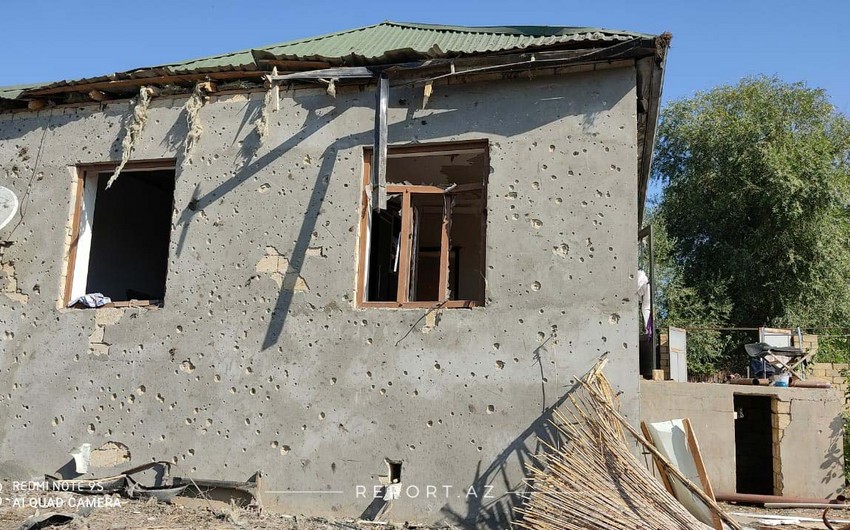 Agjabadi resident wounded after shell hit his house 